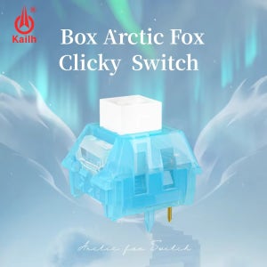 Kailh Arctic Fox 스위치 - Clicky Tactile 5핀 63g RGB, 라이트 가이드 기계식 키보드 스위치 MX와 호환 가능