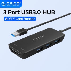ORICO 5-in-1 USB3.0 허브(SD/TF 카드 리더 포함) 5Gbps USB 분배기 USB A×3 도킹 스테이션(레노버 맥북 프로 PC 액세서리용)