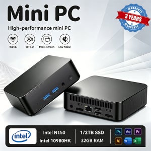 2026 인텔 코어 i9 10980HK N150 휴대용 컴퓨터 미니 PC 32GB 램 1TB SSD 윈도우 11 프로 4K 게이밍 PC 사무용/학습용 WIFI 6 BT5.2
