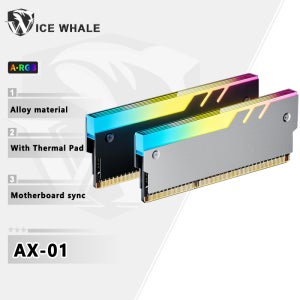 ICE Whale AX-01 PC 메모리 히트싱크 RAM 쿨링 베스트 3핀 ARGB 인피니티 미러 데스크탑 컴퓨터 메모리 DDR3 DDR4 DDR5 DDR2용