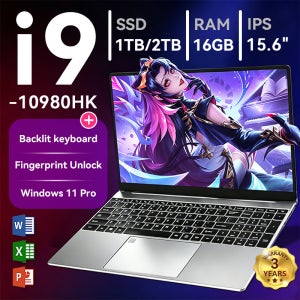 2026 ACEKAMAS 15.6인치 게이밍 노트북 인텔 코어 i9 10980HK IPS 4K 게이머 컴퓨터 16GB DDR4 1TB SSD M.2 윈도우 11 프로 노트북 PC