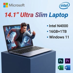 새로운 14.1인치 휴대용 노트북 16GB RAM 1TB SSD 인텔 셀러론 N4000 윈도우 11 비즈니스 오피스 스터디 웹 노트북