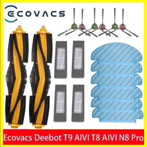 ECOVACS 디봇 T9 AIVI T8 AIVI N8 Pro 920 950 진공청소기 교체 부품용 HEPA 필터, 사이드 브러시, 메인 브러시, 물걸레