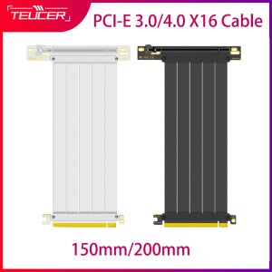 TEUCER PCIE 4.0 X16 연장 케이블 PCI 그래픽 카드 PCl-E X16 라이저 연장 코드 3.0/4.0 PCl-Express GPU 연장 케이블