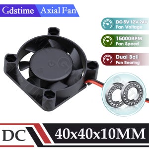 Gdstime 4010 팬 24V 12V 5V USB 팬 40x40x10MM 듀얼 볼 베어링 쿨링 팬 40MM 미니 팬 4CM 쿨러 (3D 프린터 부품 냉각용)
