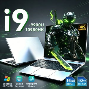 2026 인텔 코어 i9 10980HK 9900U 노트북 윈도우 11 프로 16GB 램 1TB 2TB SSD 휴대용 게이밍 노트북 컴퓨터 15.6인치 노트북 PC