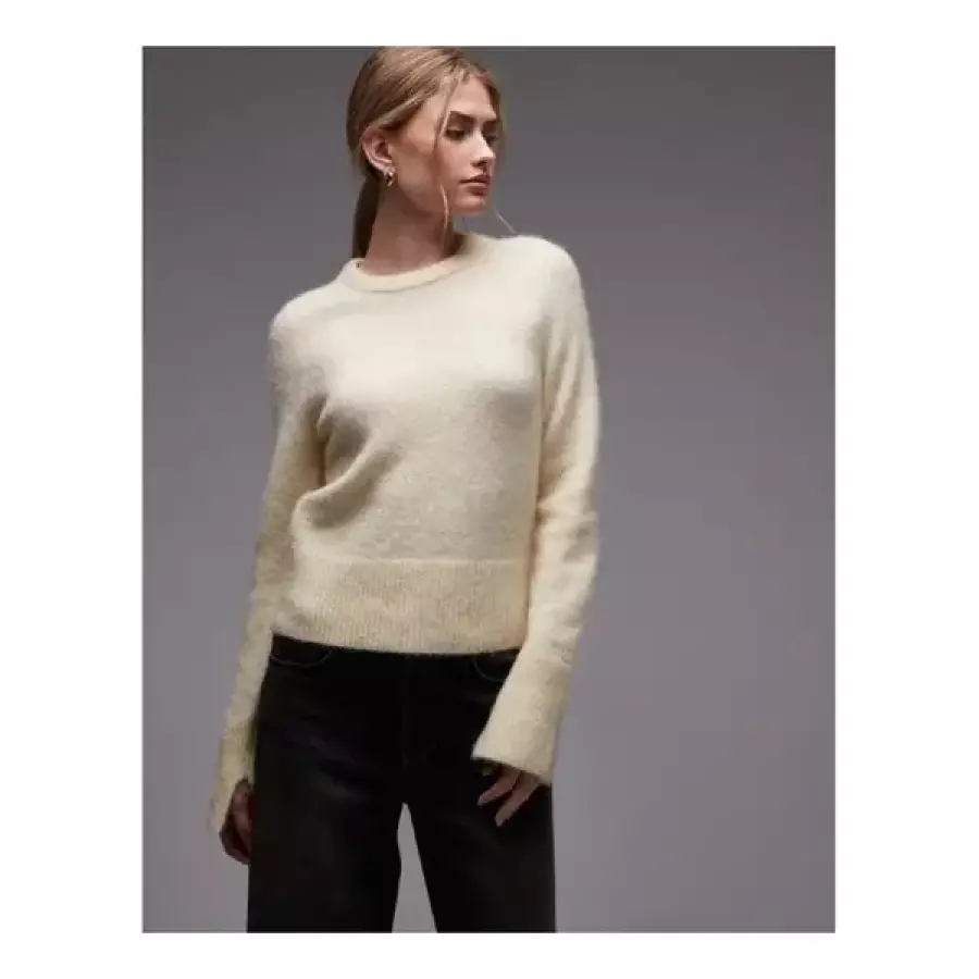Other Stories alpaca blend wool 라운드 니트 스웨터 butter yellow 376239
