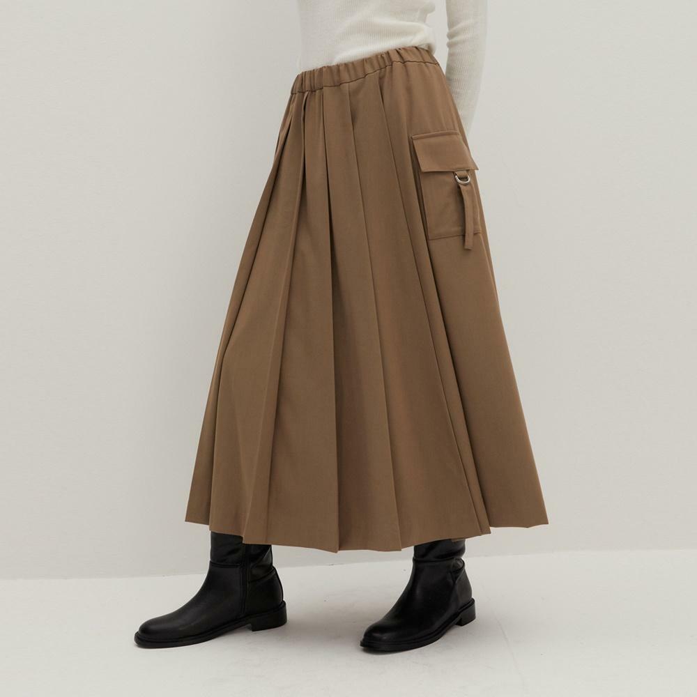 Pleats Long Skirt