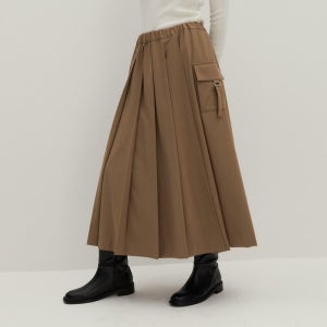 Pleats Long Skirt