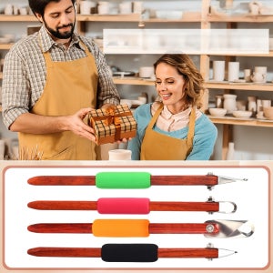 도예 조각 공구 4종 세트, 점토 조각 도구, 세라믹 성형, DIY 공예, 디테일링용. 본체 성형, 모델링, 진흙 긁기, 라인 조각, 디테일 각인까지 전체 도예 과정 커버. 추가