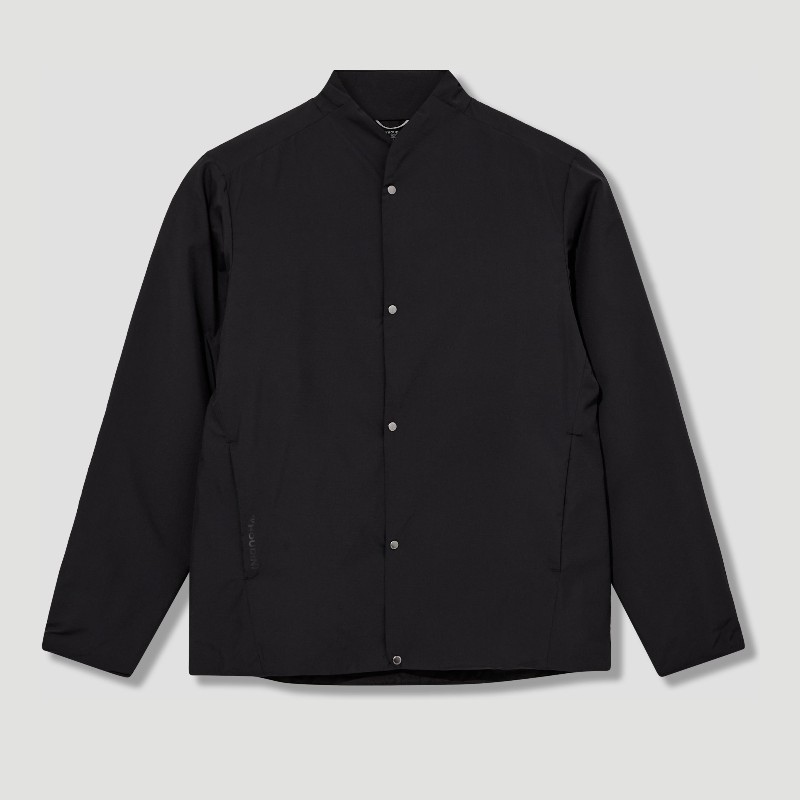 후디니 MS ENFOLD 스탠드 칼라 스냅 버튼 재킷