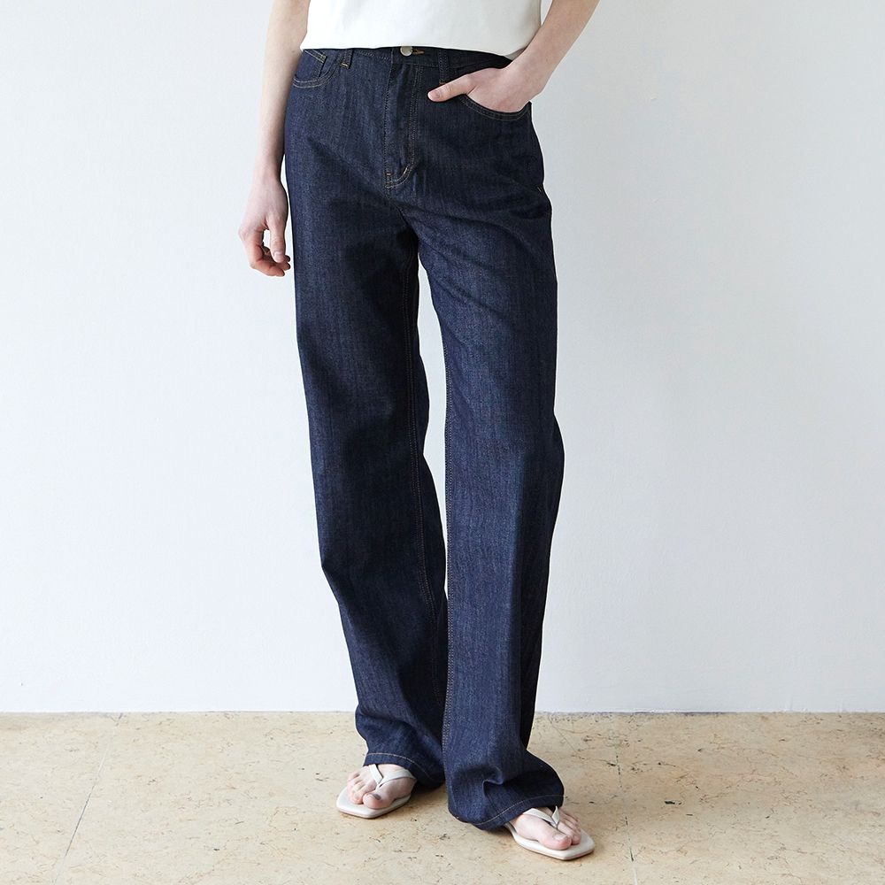 르세지엠 NonFade Straight Denim Pants - Indigo