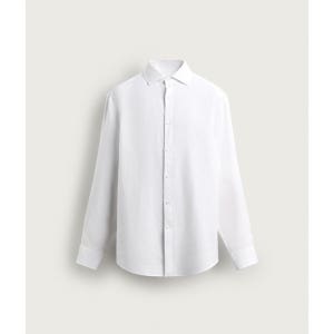 자라 100 린넨 레귤러핏 긴팔 셔츠 2610/303/250 WHITE