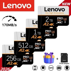 오리지널 레노버 고속 메모리 카드 2TB 1TB 마이크로 TF SD 카드 512GB 256GB TF 카드 카메라 감시 장치용 (소니 호환)