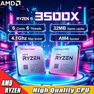 AMD Ryzen 5 3500X R5 3500X 3.6GHz 6코어 6스레드 CPU 프로세서 7NM 65W L3=32M 100-000000158 소켓 AM4 패키지 없음
