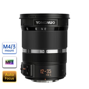 YONGNUO M4/3 마운트 카메라 렌즈 YN12-35mm F2.8-4M 파나소닉 올림푸스용 대형 조리개 AF/MF 표준 줌 렌즈