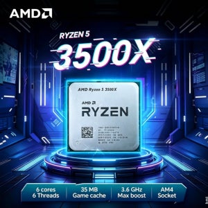 AMD Ryzen 5 3500X R5 3500X 7NM L3=32M 3.6GHz 6코어 6스레드 65W 100% 새 CPU 프로세서 100-000000158 소켓 AM4