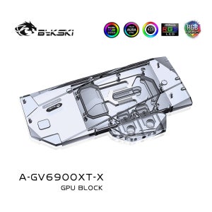 GIGABYTE Radeon RX 6900XT/6800XT GAMING OC 그래픽 카드 블록용 Bykski 워터 블록, 백 플레이트가 포함된 풀 커버, A-GV6900XT-X
