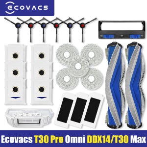 ECOVACS T30 PRO OMNI / T30S PRO / YEEDI M12 Pro+ 로봇 진공 교체 부품 먼지 봉투 메인 사이드 브러시 필터 걸레 액세서리