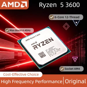 AMD 라이젠 5 3600 R5 3600 4.2GHz 6코어 12스레드 CPU 65W AM4 소켓 데스크탑 게이밍 프로세서 쿨러 트레이 없음 OEM 새 제품