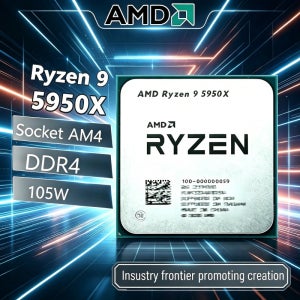 AMD R9 5950X Ryzen 9 5950X 100% 새 제품 및 정품 16코어 3.4GHz 105W 소켓 AM4 (쿨러 없음)