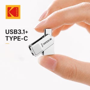 코닥 미니 타입-c & USB 플래시 드라이브 USB3.1 펜 드라이브 32GB 64GB128GB U 디스크 USB3.0 자동차 휴대폰 PC 노트북용 휴대용 메모리