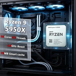 AMD Ryzen 9 5950X 새로운 Ryzen 9 5000 시리즈 Vermeer (Zen 3) 16코어 3.4GHz 소켓 AM4 105W 소켓 AM4(쿨러 없음)