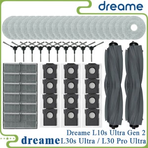 드림 L10s Pro 울트라 히트 / L10s 울트라 2세대 / 드림 D20 울트라 / 모바 E30 울트라 호환 메인 사이드 브러시 필터 물걸레 천 백