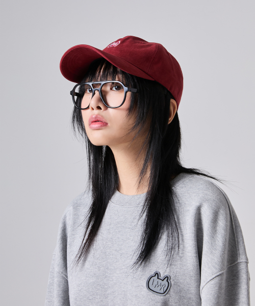 [엘엠알] 베이직 자수 로고 볼캡 BURGUNDY 5006011494