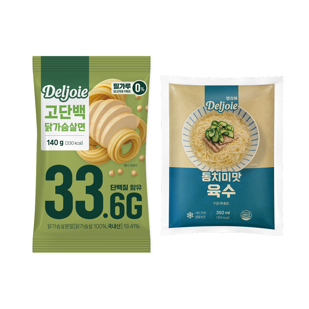 델쥬아 고단백 닭가슴살면 + 동치미맛 육수(동치미국수) 성분 분석