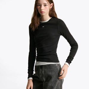 TOMMY JEANS 슬림 에센셜 립 티셔츠 T32F0TTO03SWT1BDS