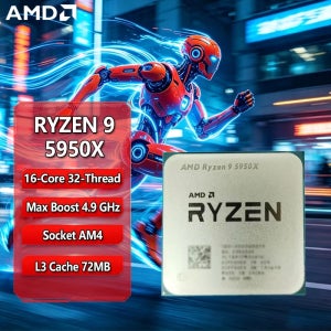 AMD 라이젠 9 5950X 새로운 라이젠 9 5000 시리즈 Vermeer (Zen 3) 16코어 3.4GHz 소켓 AM4 105W 소켓 AM4 쿨러 미포함 루즈팩