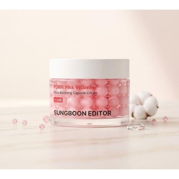 성분에디터 PDRN 핑크 비타민 글로우 부스팅 캡슐 크림 50ml 1개 (50949794)