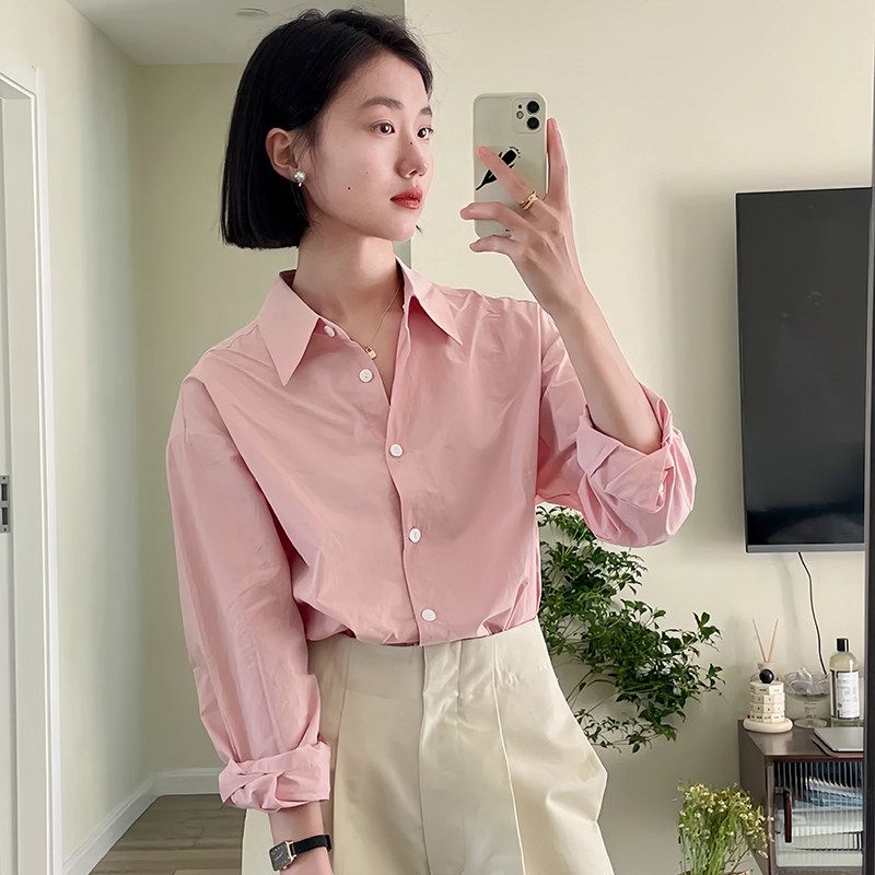 닥터섬보이 신예은셔츠 긴팔셔츠 5  핑크  S