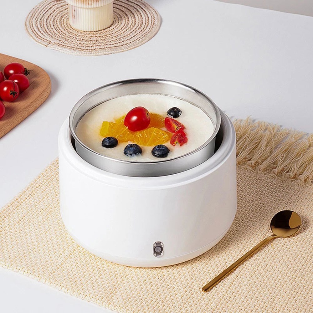 DIY 요구르트 쌀 와인 낫토 220V 용 자동 일정한 온도 스테인레스 스틸 라이너가있는 1L 전기 요구르트