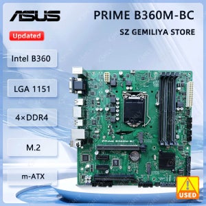 ASUS PRIME B360M-BC 마더보드 LGA 1150 인텔 B360 DDR4 64GB 지원 i3-8100 i3-9300 i5-8600 i5-9600 i9-9900 CPU