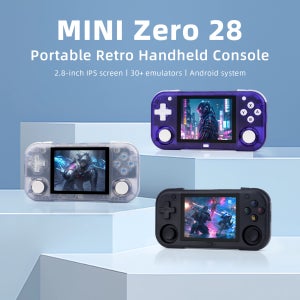 미니 제로 28 휴대용 레트로 게임기 2.8인치 IPS 30+ 에뮬레이터 안드로이드 시스템 Cortex-A53 2GB 64GB 아케이드 PSP GBA