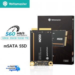Yottamaster M500 256GB 1TB 2TB mSATA SSD SATA III 6Gbps 미니 SATA HD 노트북 용 내장 솔리드 스테이트 드라이브 하드 드라이브 업그