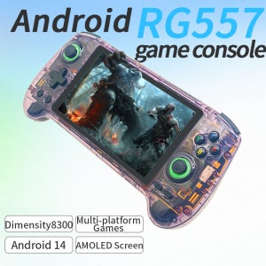 안베르닉 RG557 휴대용 게임 콘솔 5.48인치 AMOLED 스크린 안드로이드 14 블루투스 5.3 와이파이 5500mAh PSP PS2 호환