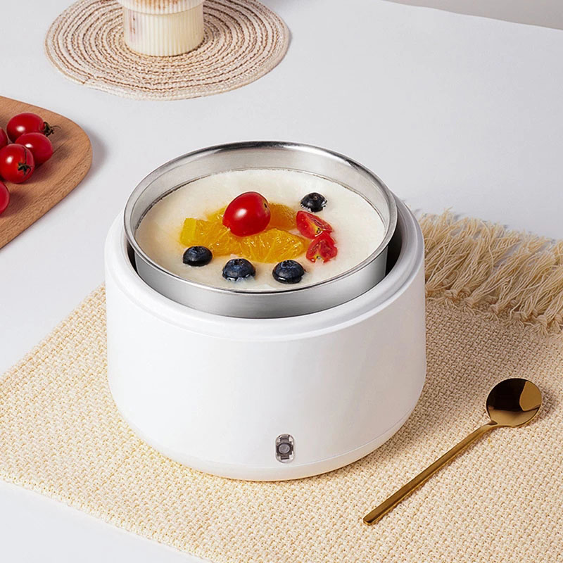 DIY 요구르트 쌀 와인 낫토 220V 용 자동 일정한 온도 스테인레스 스틸 라이너가있는 1L 전기 요구르트 제조기