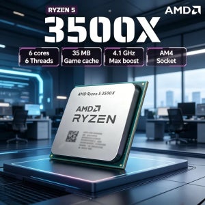 6코어 6스레드 AMD Ryzen 5 3500X 3.6GHz 7NM 65W 32M L3 100-000000158 표준 AM4 CPU 패키지 없이 배송됨
