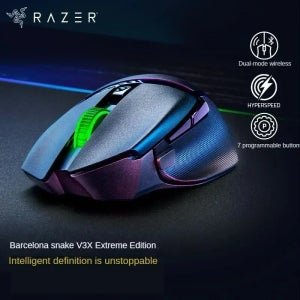 기존 Razer Basilisk V3 X HyperSpeed ​​무선 게임용 마우스 18K 광학 센서 Chroma RGB 2.4 GHz 및 Bluetooth무선 마우스