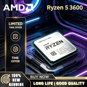 AMD 100% 새 정품 라이젠 5 R5 3600 LGA AM4 6코어 12스레드 3.6GHz CPU 프로세서 특가 판매