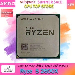 AMD Ryzen 5 2600X R5 2600X Zen+ 12nm 6코어12스레드 3.6-4.25GHz 16MB L3 언락 CPU DDR4 PCIe3.0 소켓 AM4 루즈 트레이 