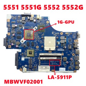 MBWVF02001 NEW75 LA-5911P 메인 보드 Acer Aspire 5551 5551G 5552 5552G 노트북 마더 보드 (216-0810005 GPU DDR3 10