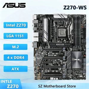 ASUS Z270-WS 서버 마더보드 인텔 ntel Z270 LGA 1151 DDR4 3866MHz ATX 지원 코어 i3-6320 6400 7600 7700 G4560 6100 