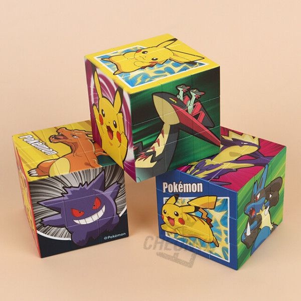 포켓몬스터 포켓몬 3X3 큐브 (랜덤) / 캐릭터 루빅스 큐브 퍼즐 두뇌 발달 집중력 향상 완구 장난감 가챠