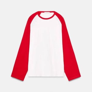 자라 Zara 롱 슬리브 래글런 티셔츠