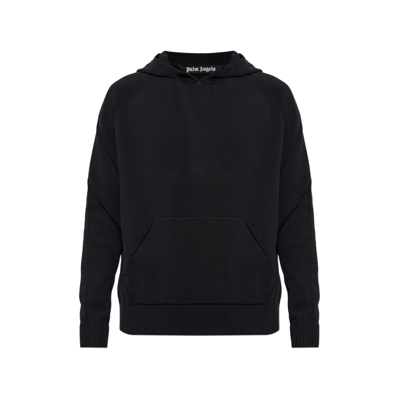 팜엔젤스 logo-print knitted cotton hoodie  블랙계열  M(KR 100) PAMHU001KN001