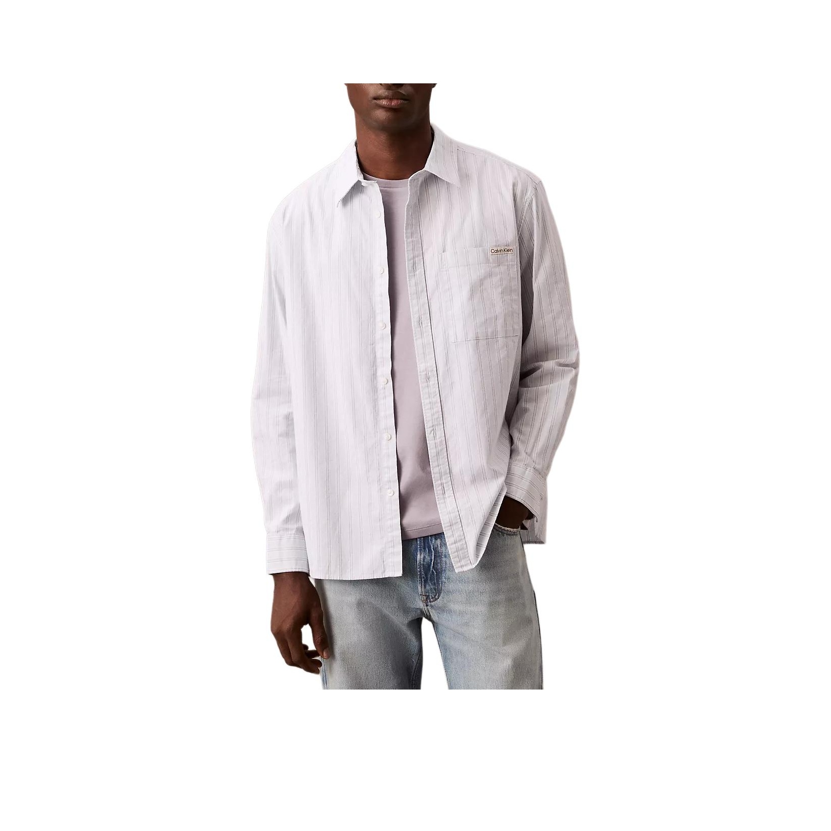 캘빈클라인 Calvin Klein 4RB101G 스트라이프 옥스포드 릴렉스핏 셔츠